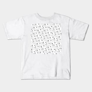 Pencil Drawing Cockatoo Parrot Pattern Kids T-Shirt